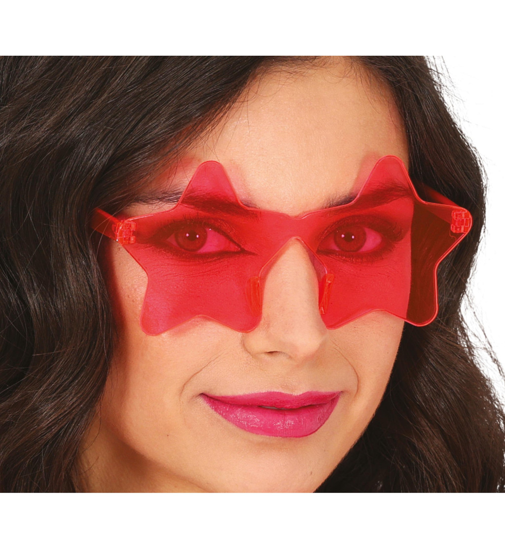 Růžové brýle ve tvaru hvězdy