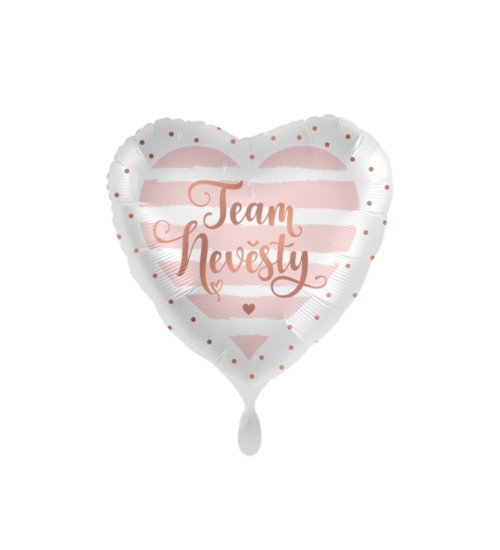 Fóliový balónek Team nevěsty bílý