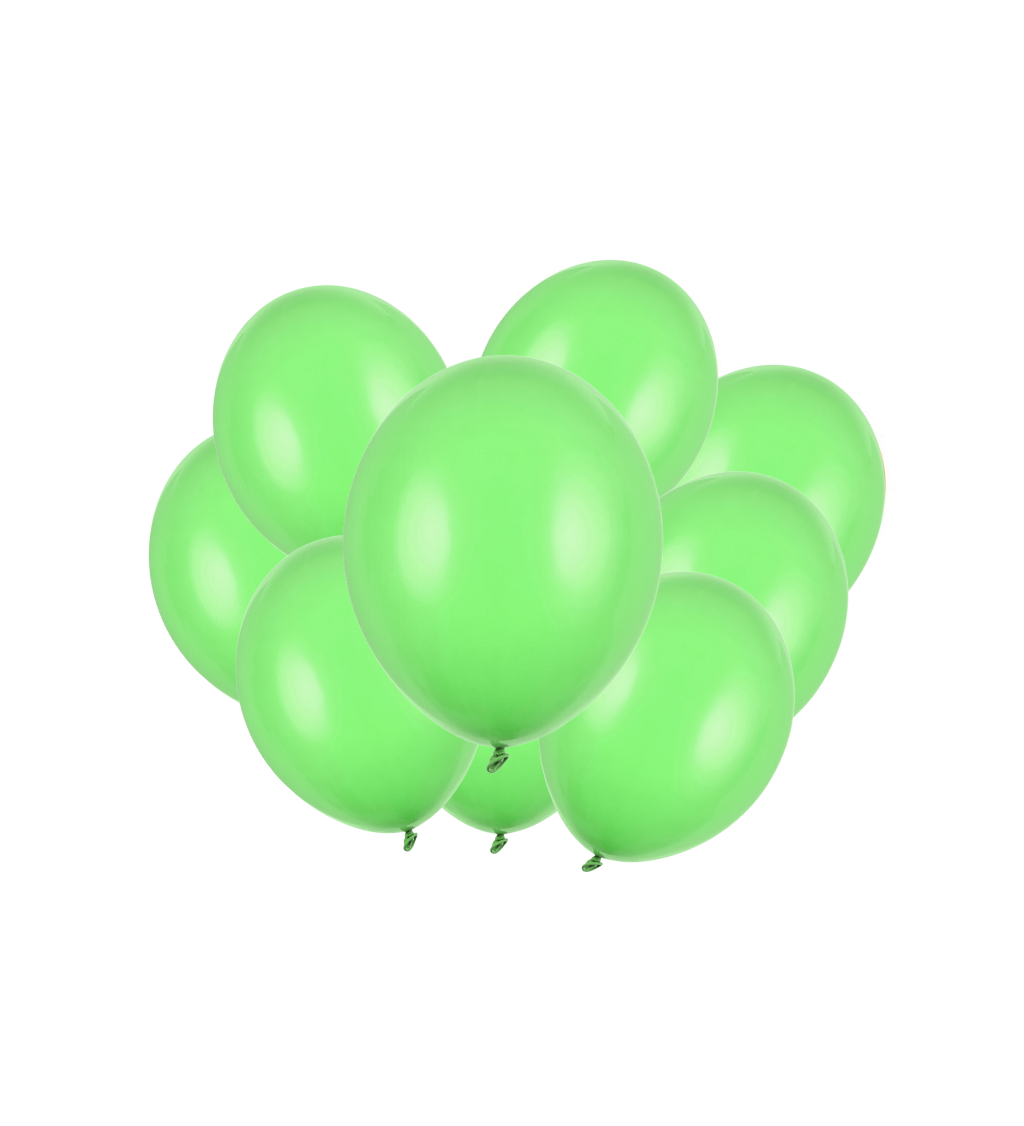 Latexové balónky světle zelené 30 cm 10 ks