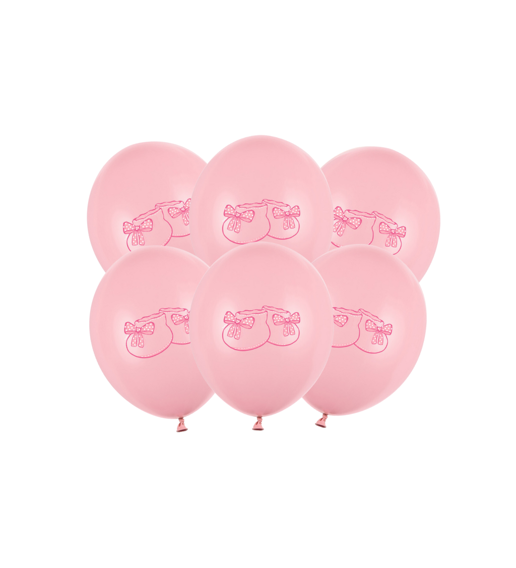 Latexové balónky růžové baby girl 30 cm 6 ks