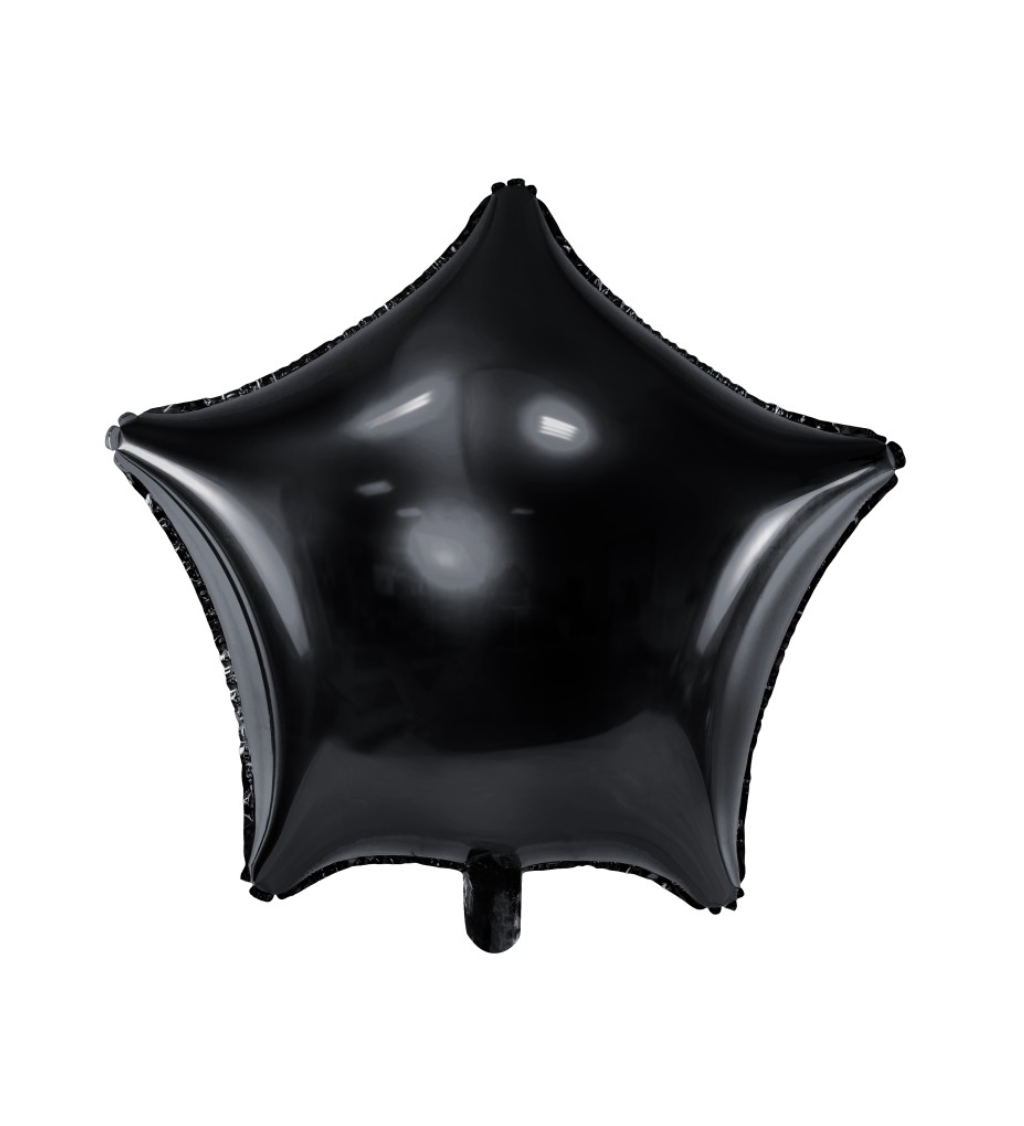 Fóliový balón - černá hvězda