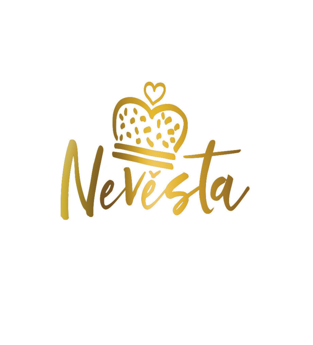 Dámské tričko, bílé - Nevěsta, koruna