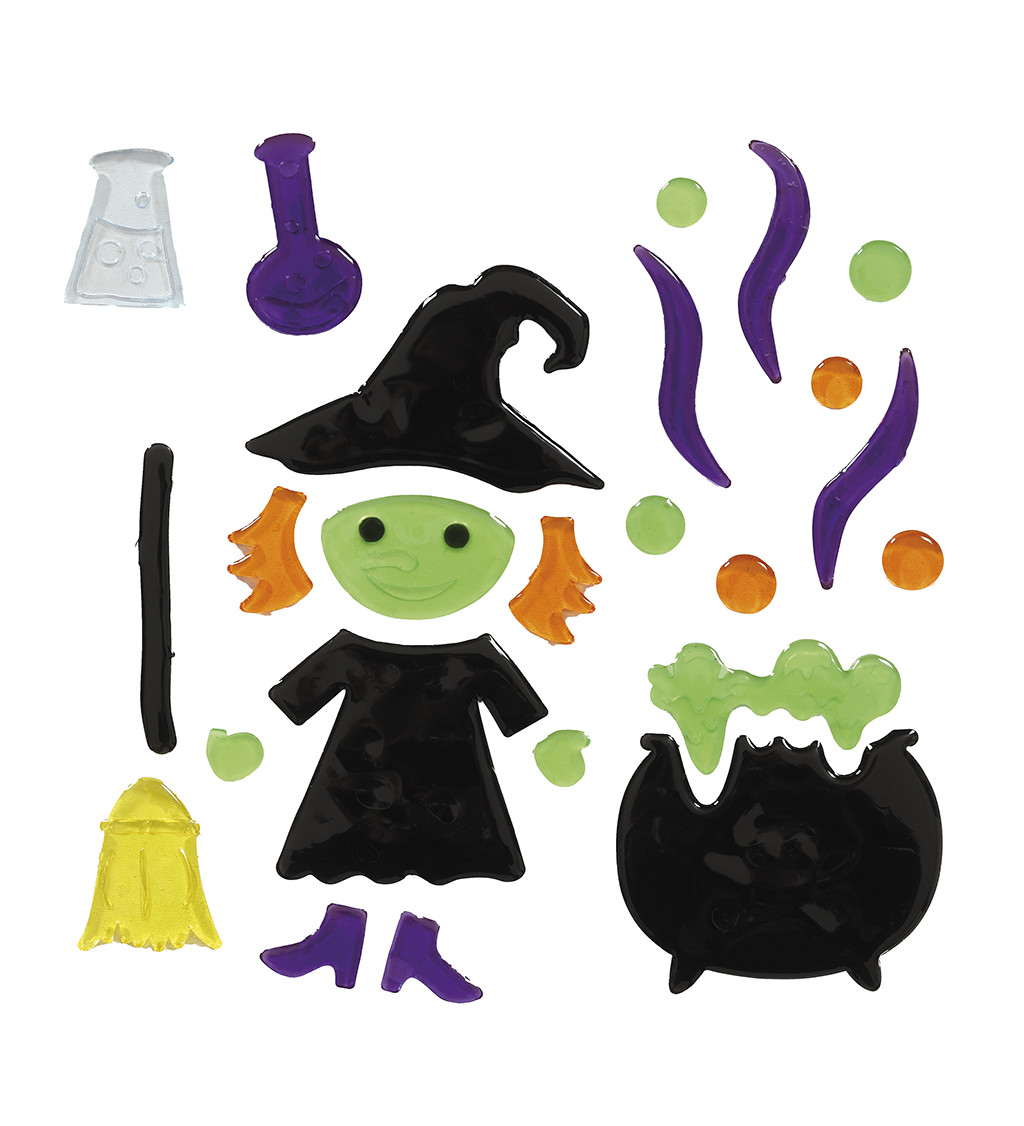 Dekorační čarodějnický okenní nálepky