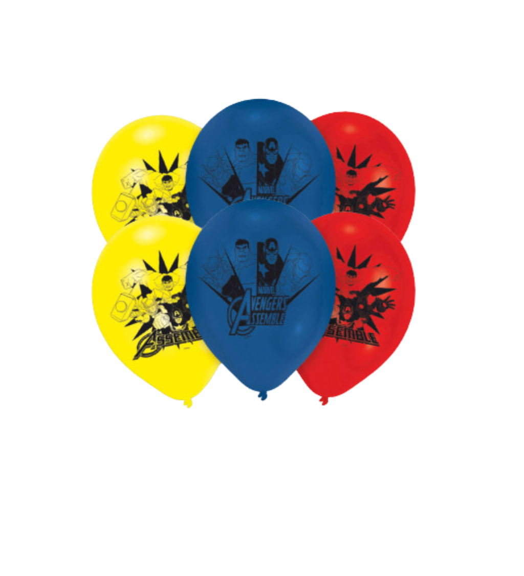 Latexové balónky Avengers mix 22,5 cm 6 ks