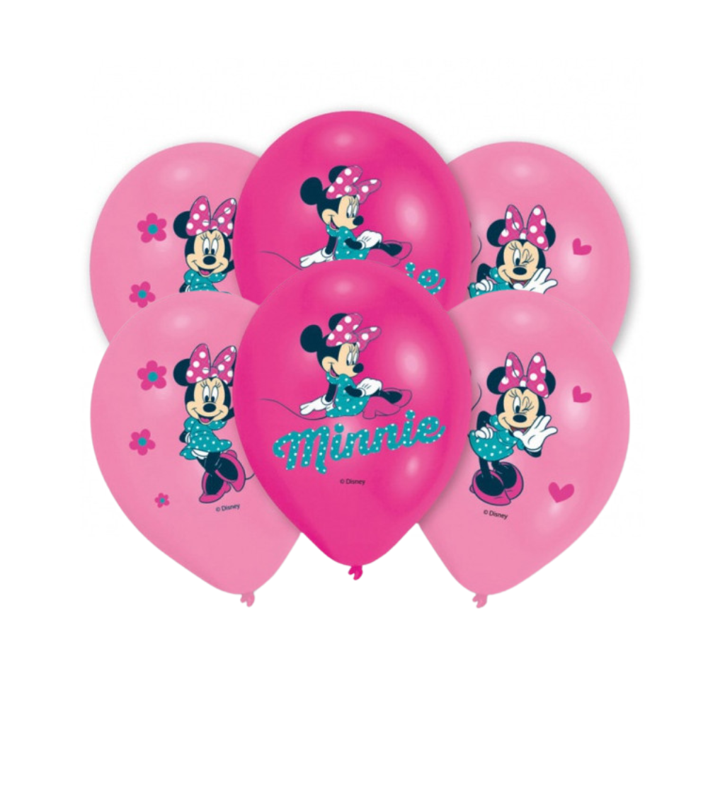 Latexové balónky Minnie 27,5 cm 6 ks