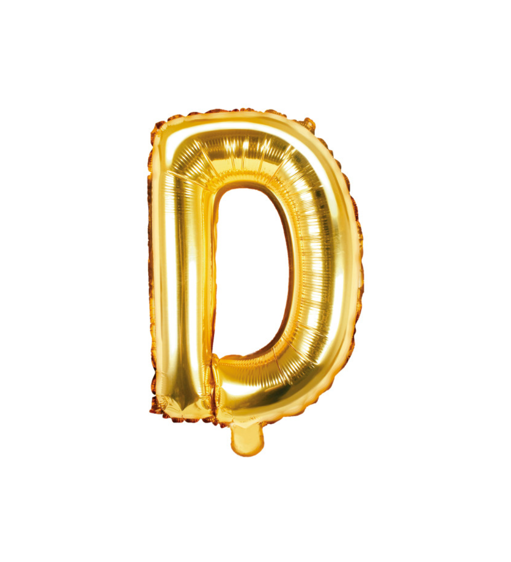 Fóliový balónek zlatý D