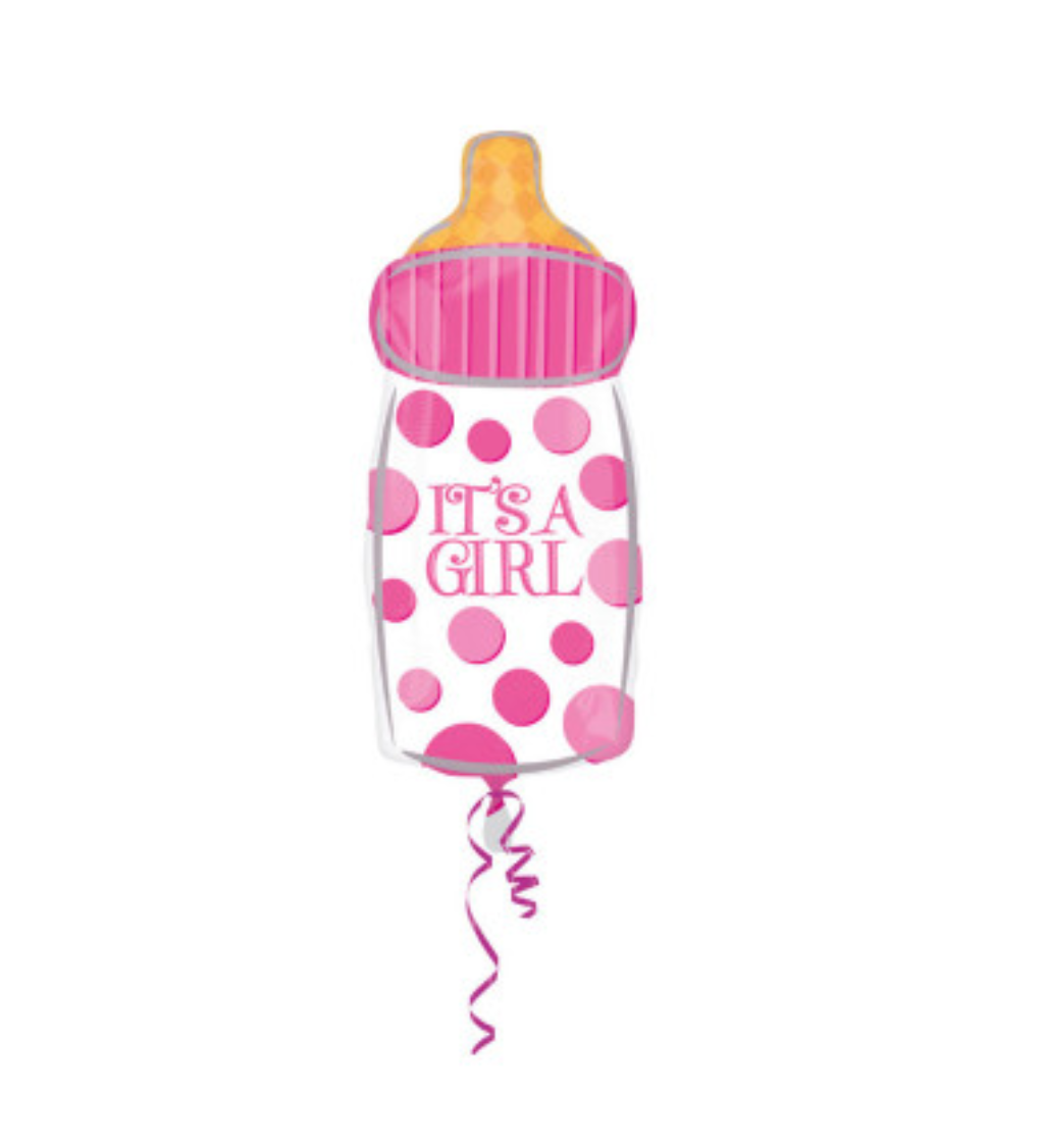 Fóliový balónek - bottle, its a girl