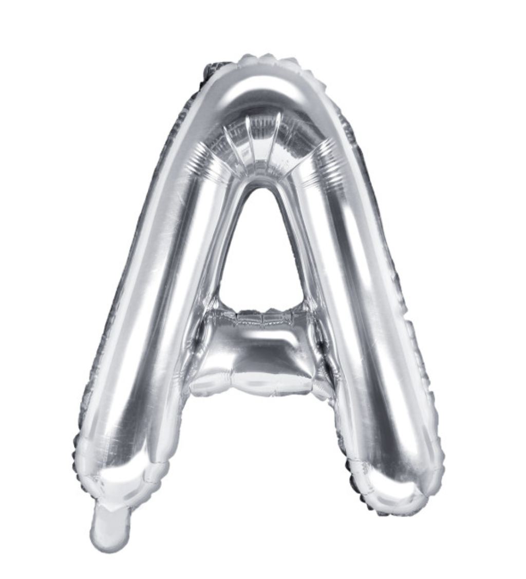 Balónek malé stříbrné A
