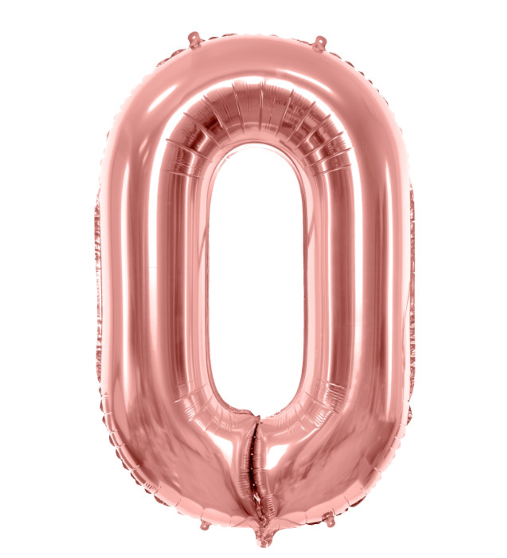 Fóliový balónek 0 - rosegold