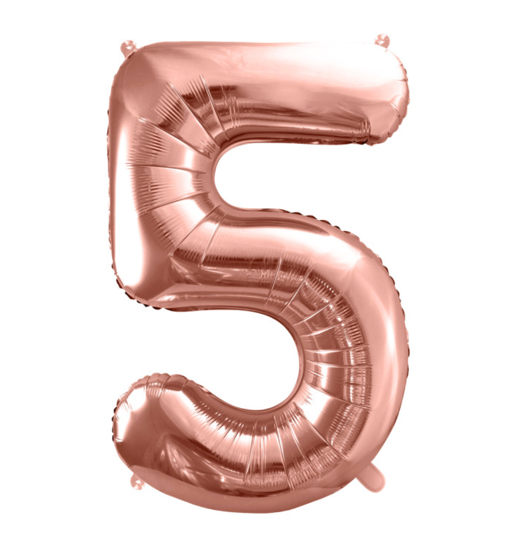 Fóliový balónek 5 rosegold