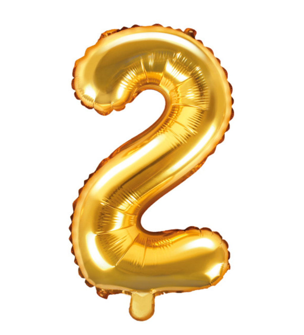 Malá číslice 2 balónek