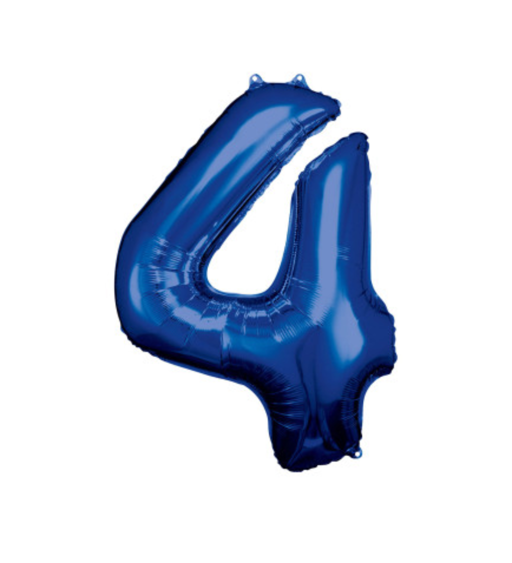 Fóliový tmavě modrý balónek - číslo 4