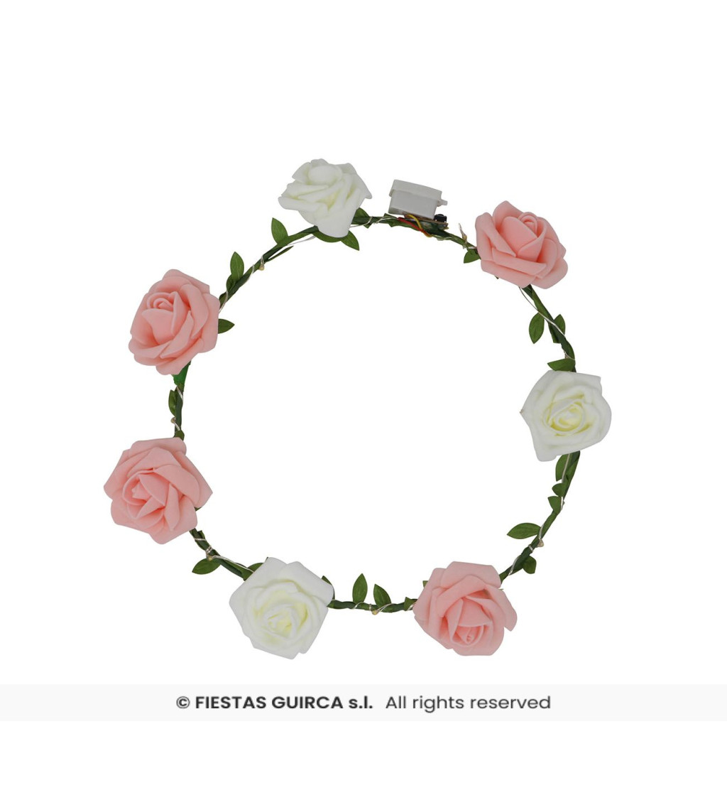 Svítící květinová čelenka