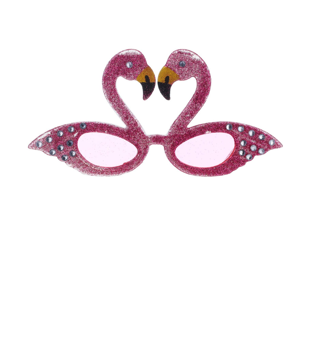 Třpytivé brýle s plameňákem