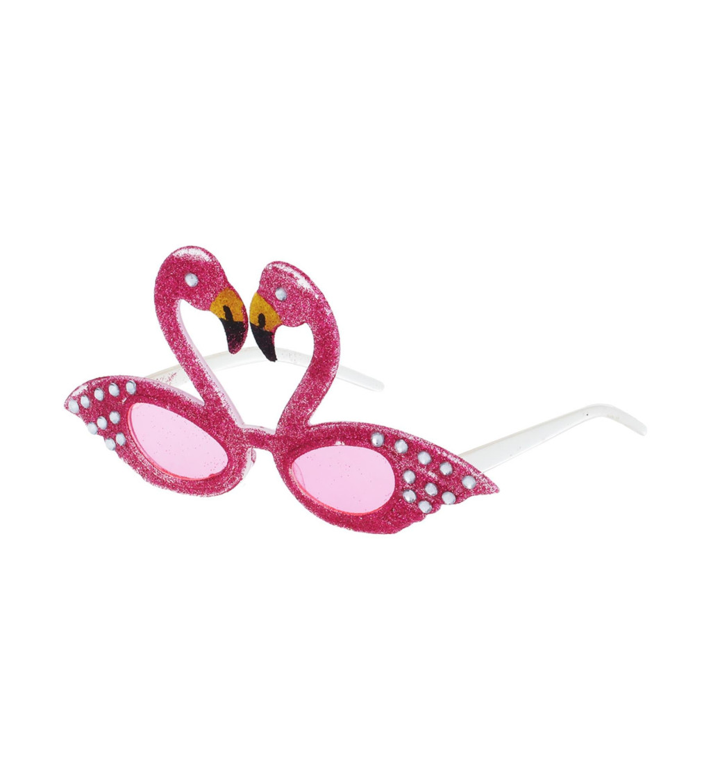 Třpytivé brýle s plameňákem