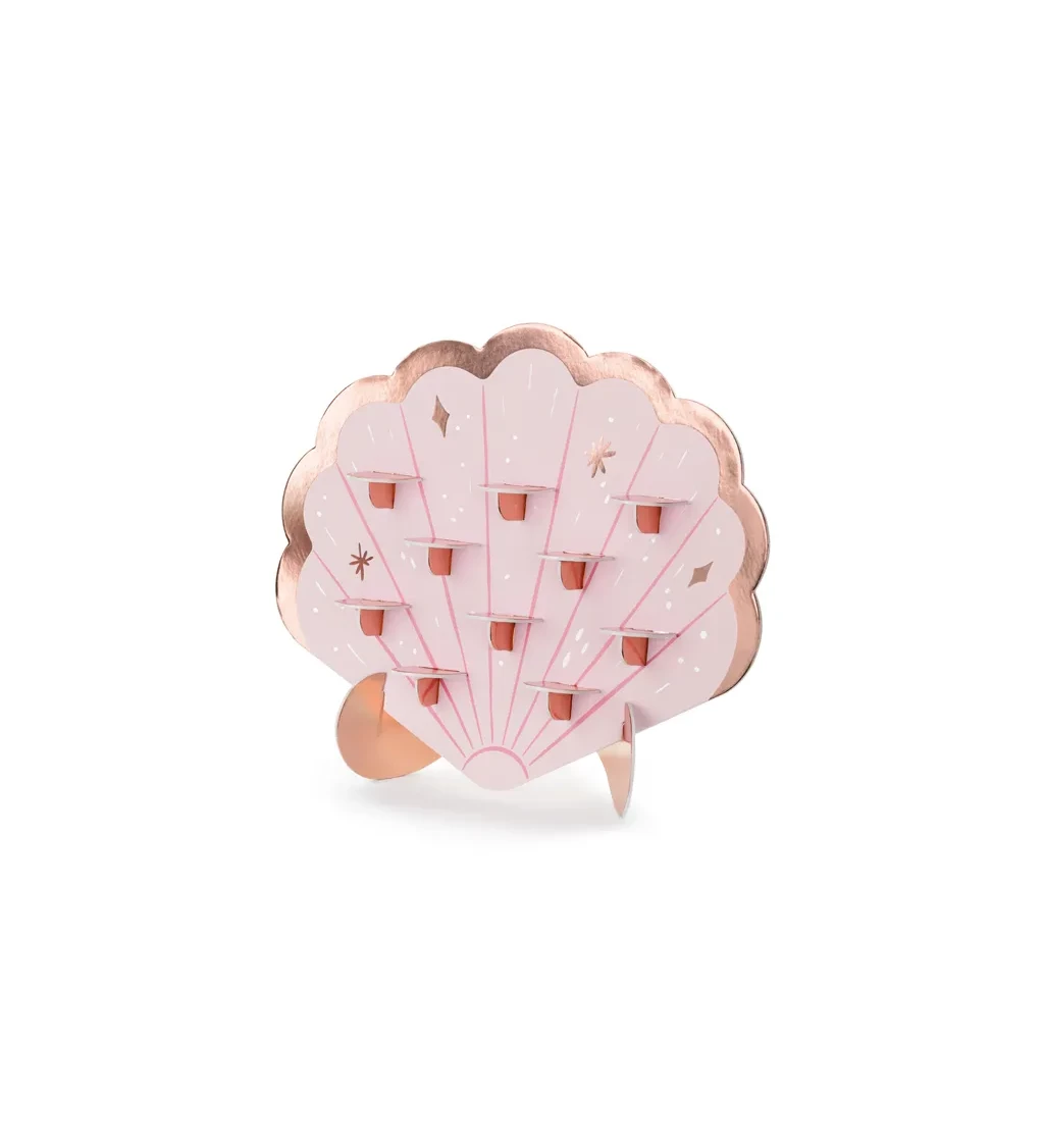 Růžová mušle stěna na panáky