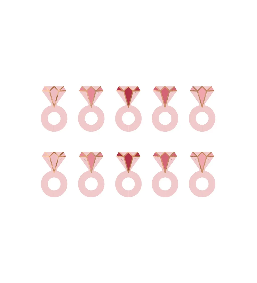 Srdíčka štítky na nápoje