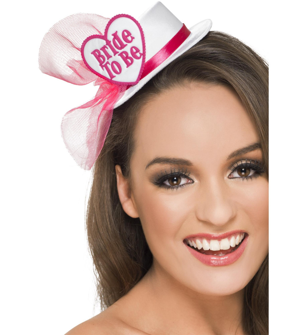 Klobouček Bride to be - bílý