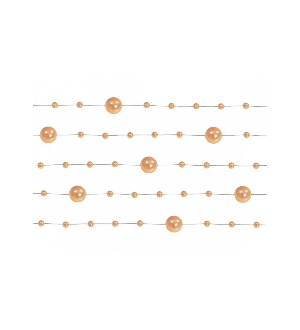 Perličková dekorace - oranžová