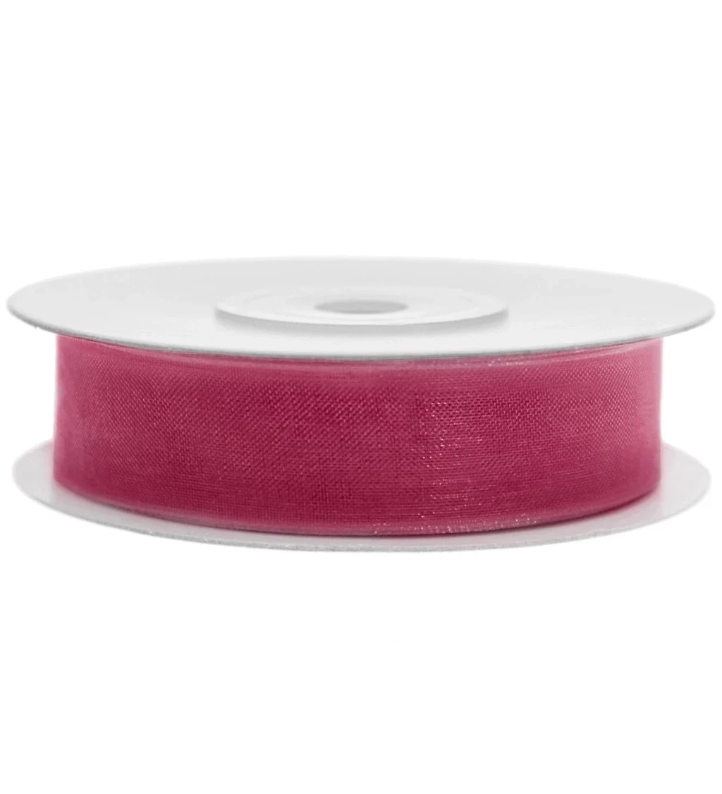 Šifónová stuha úzká růžovočervená