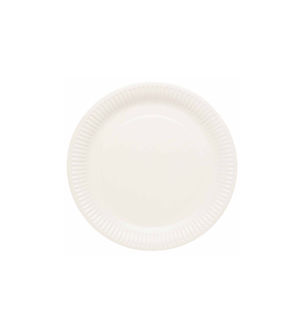 Talířky papírové bílé