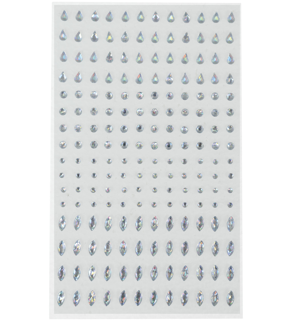 Kamínky na obličej - stříbrné