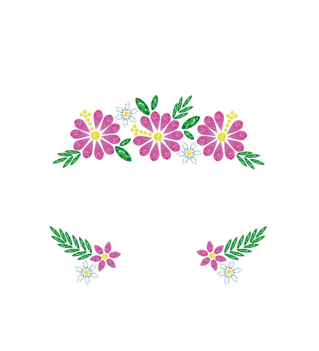 Kamínky na obličej - květy