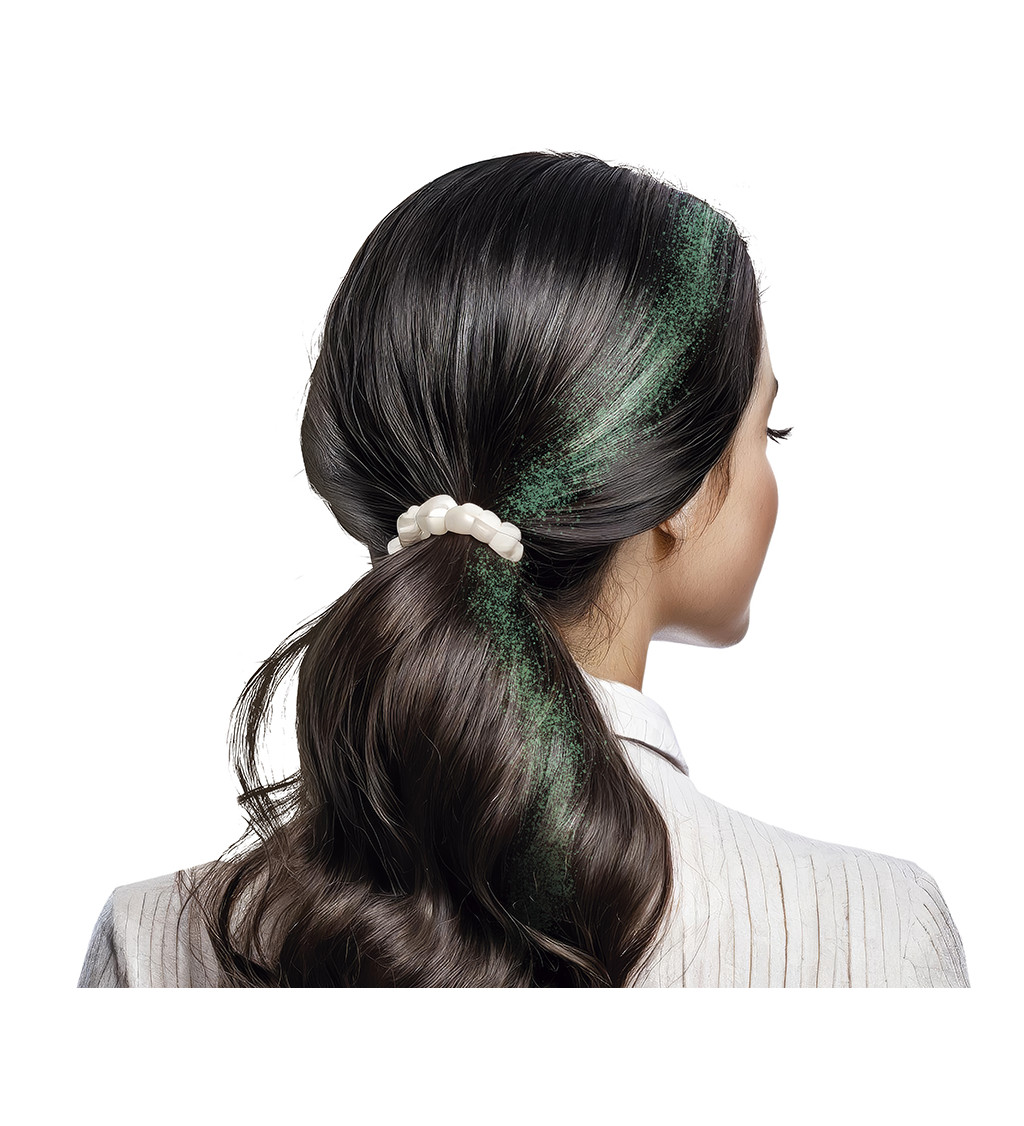 Třpytivý sprej na vlasy zelený