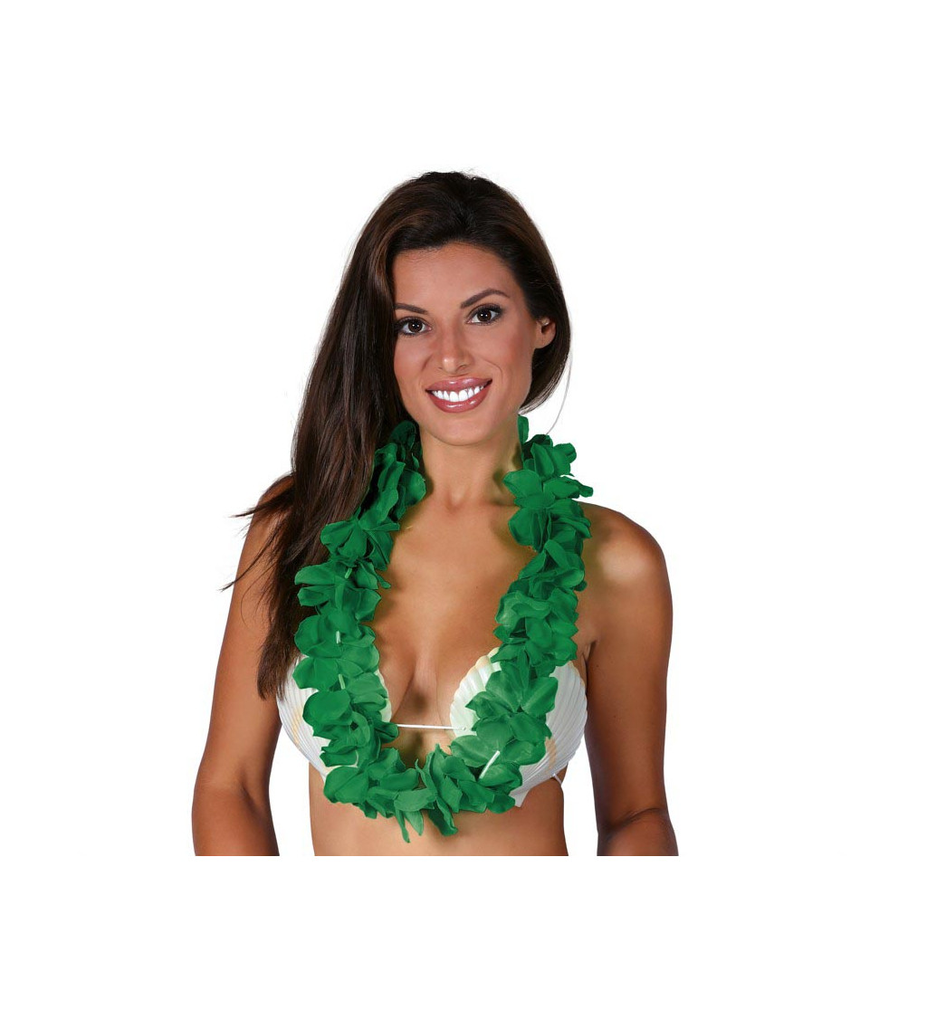 Havajský věnec tmavě zelený