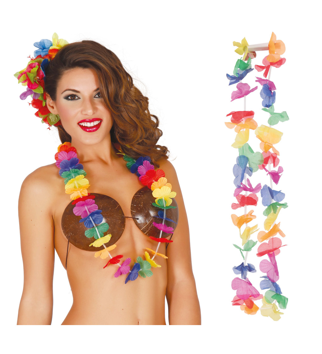 Havajský věnec barevný