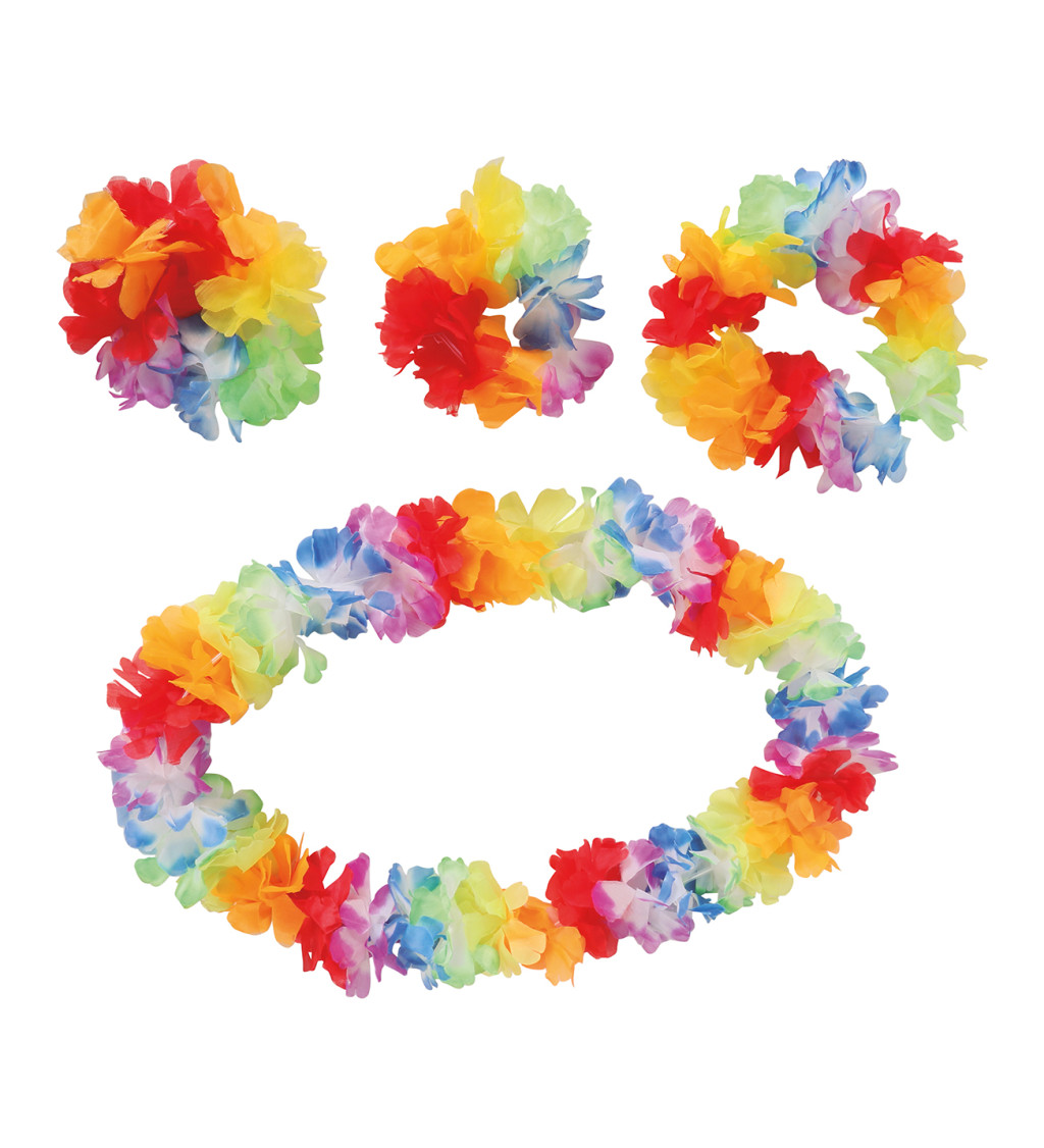 Havajská sada barevné květy