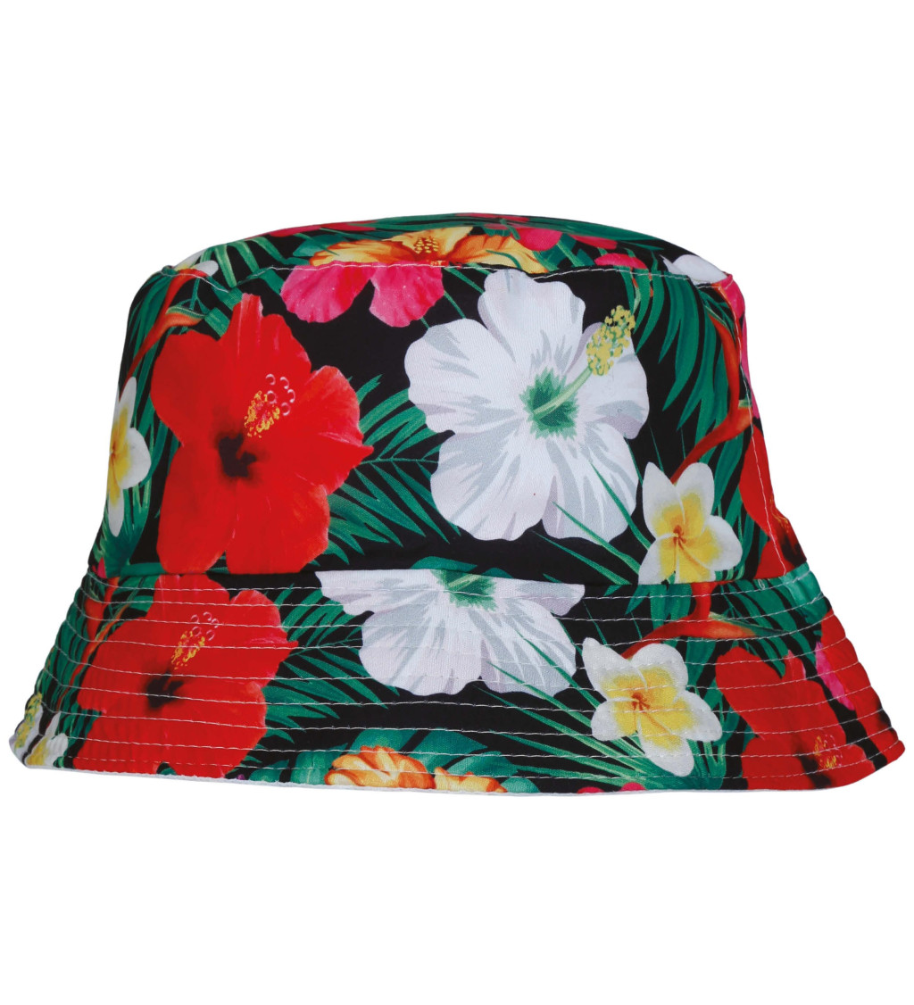 Havajský klobouk - zelené listy