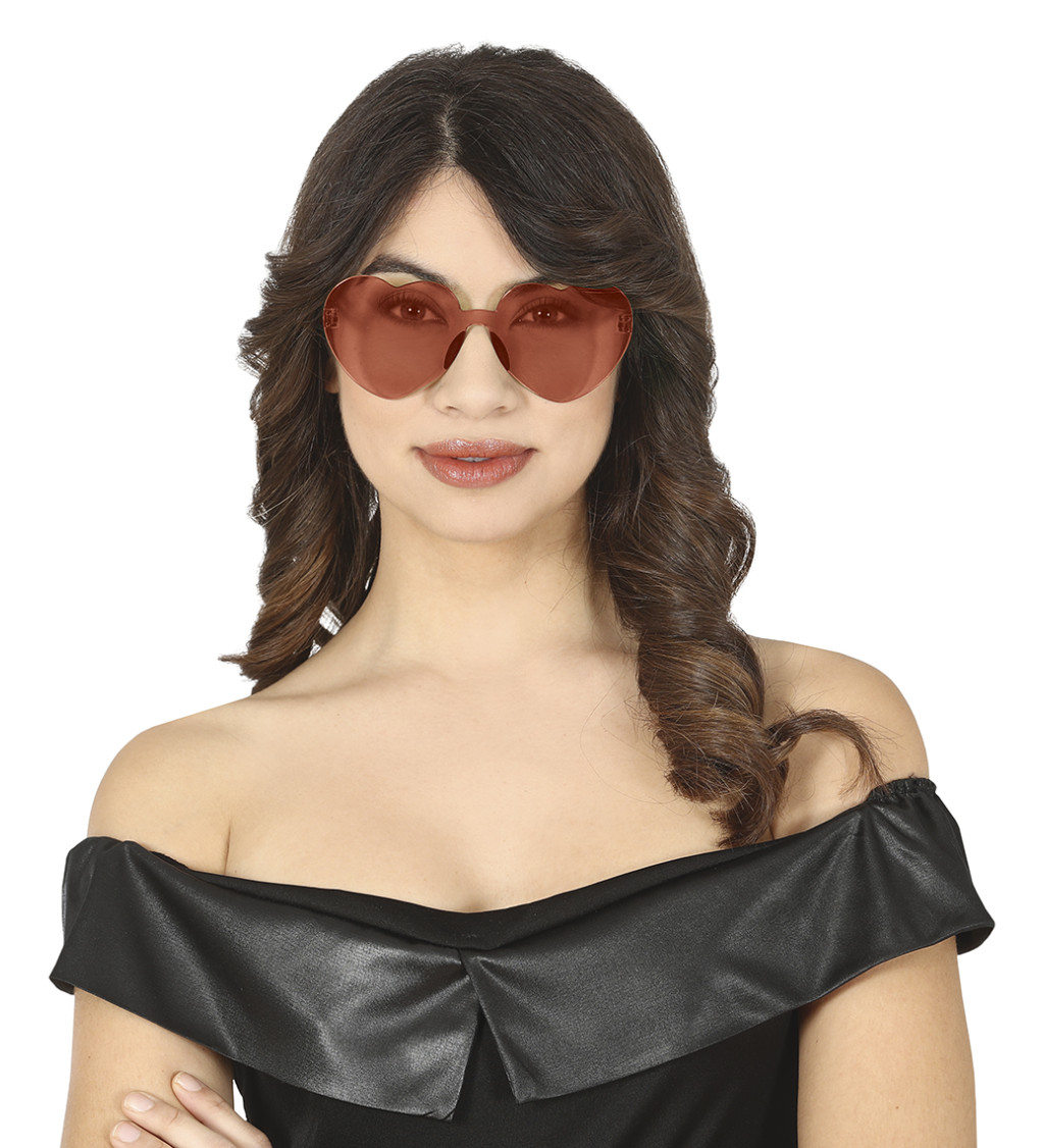 Sluneční brýle červené srdíčka