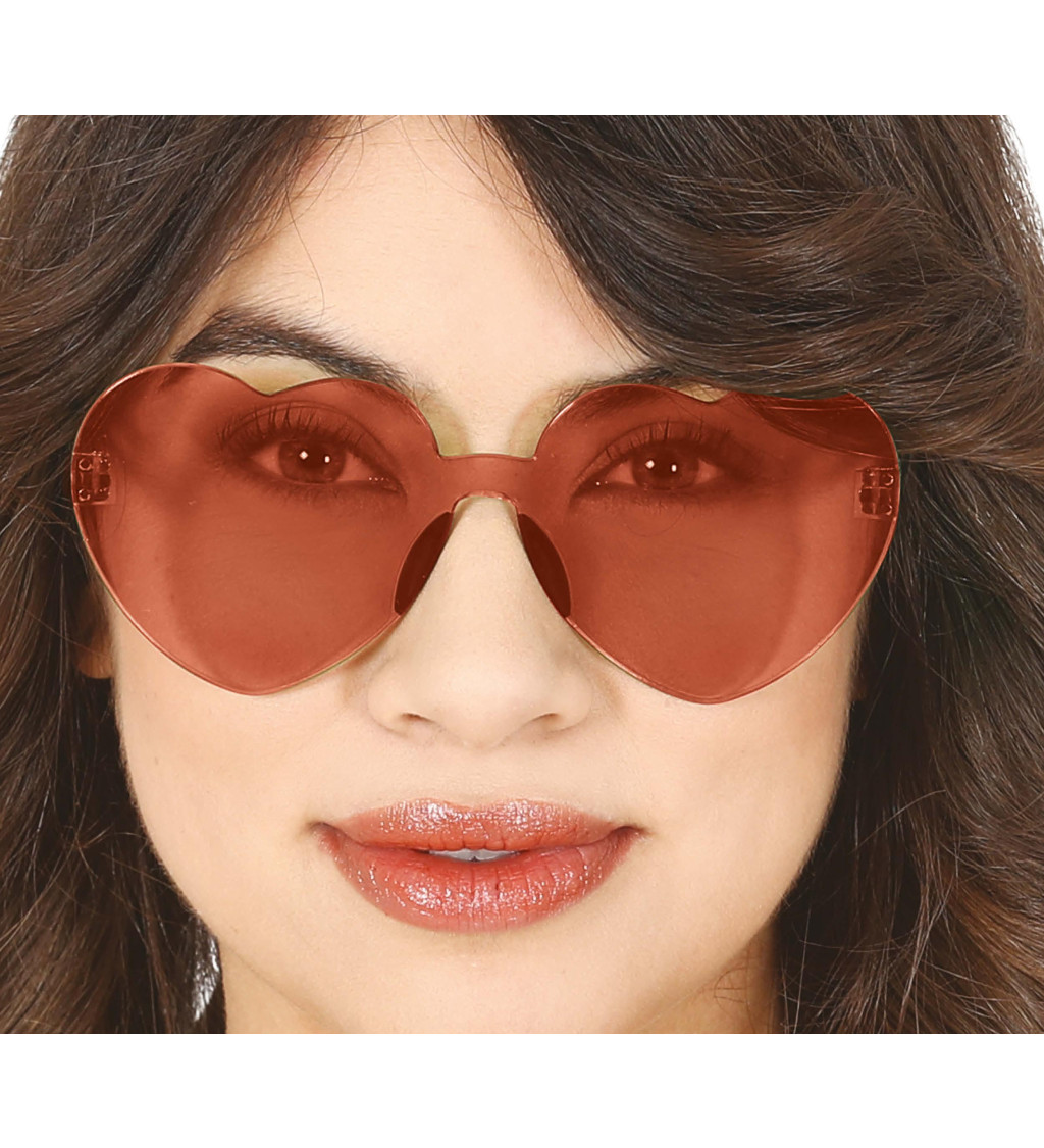 Sluneční brýle červené srdíčka