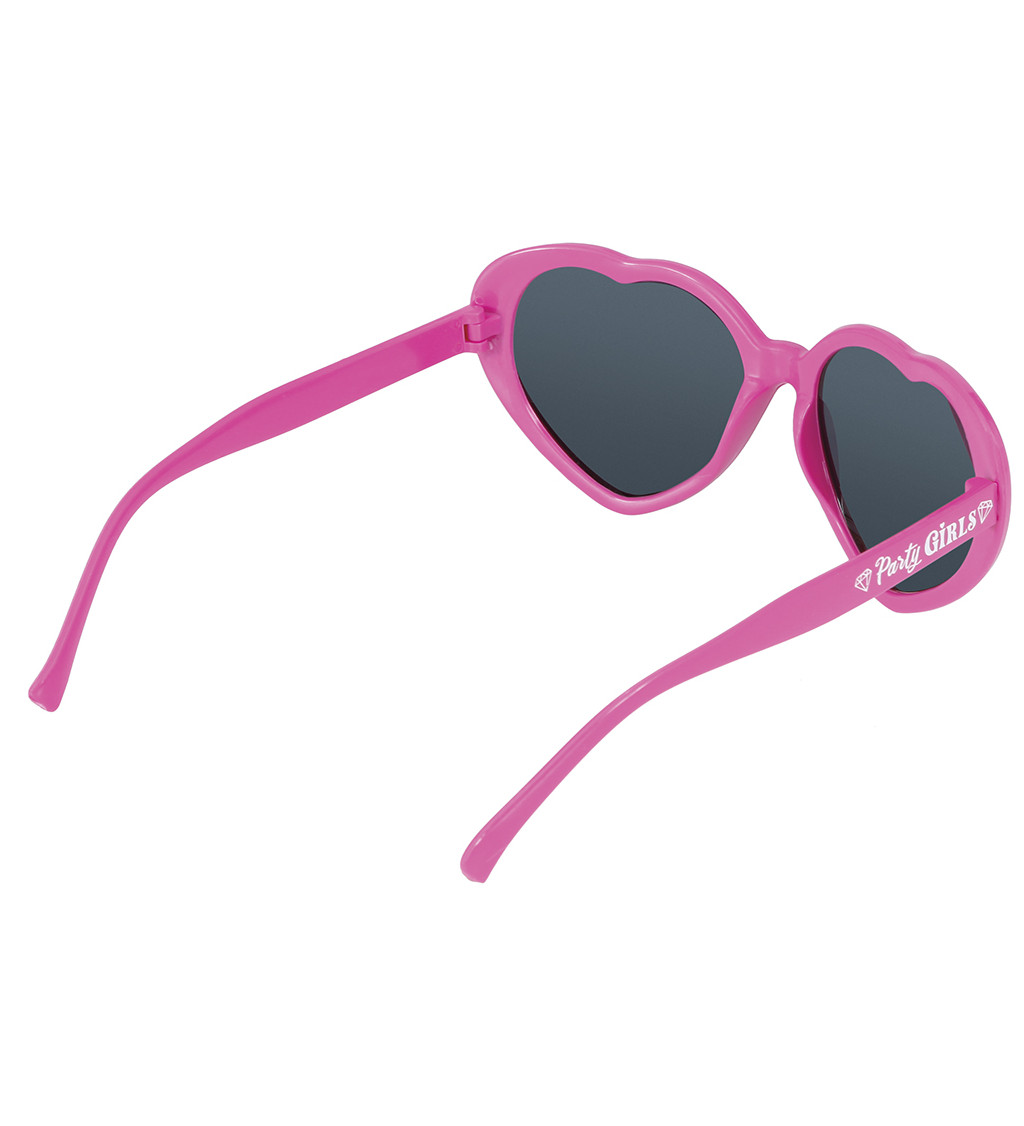 Sluneční brýle růžová srdíčka "Party girls"