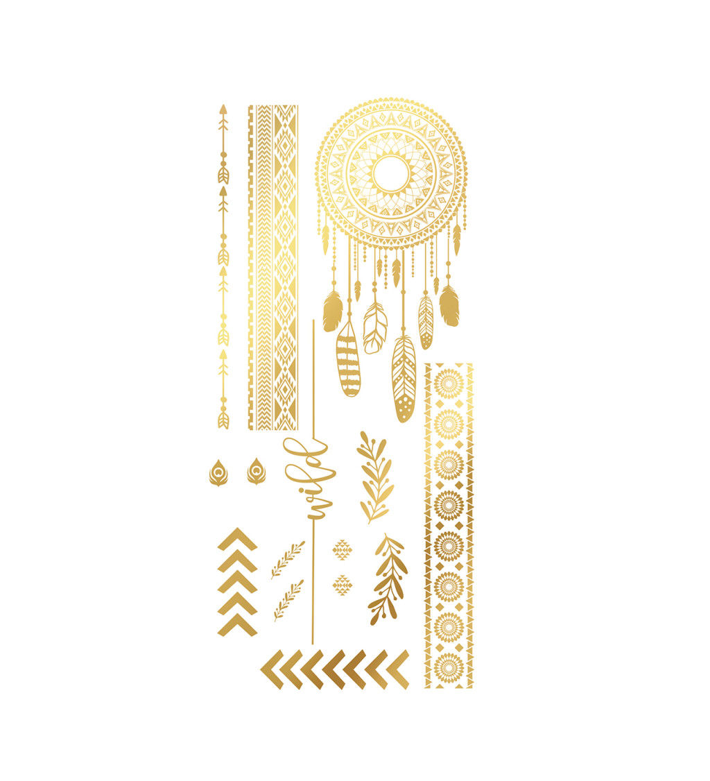 Zlaté tetování hippie