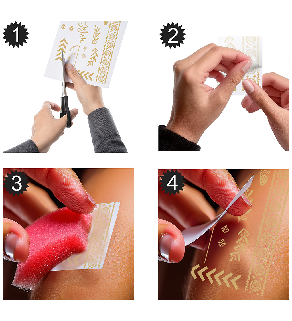 Zlaté tetování hippie