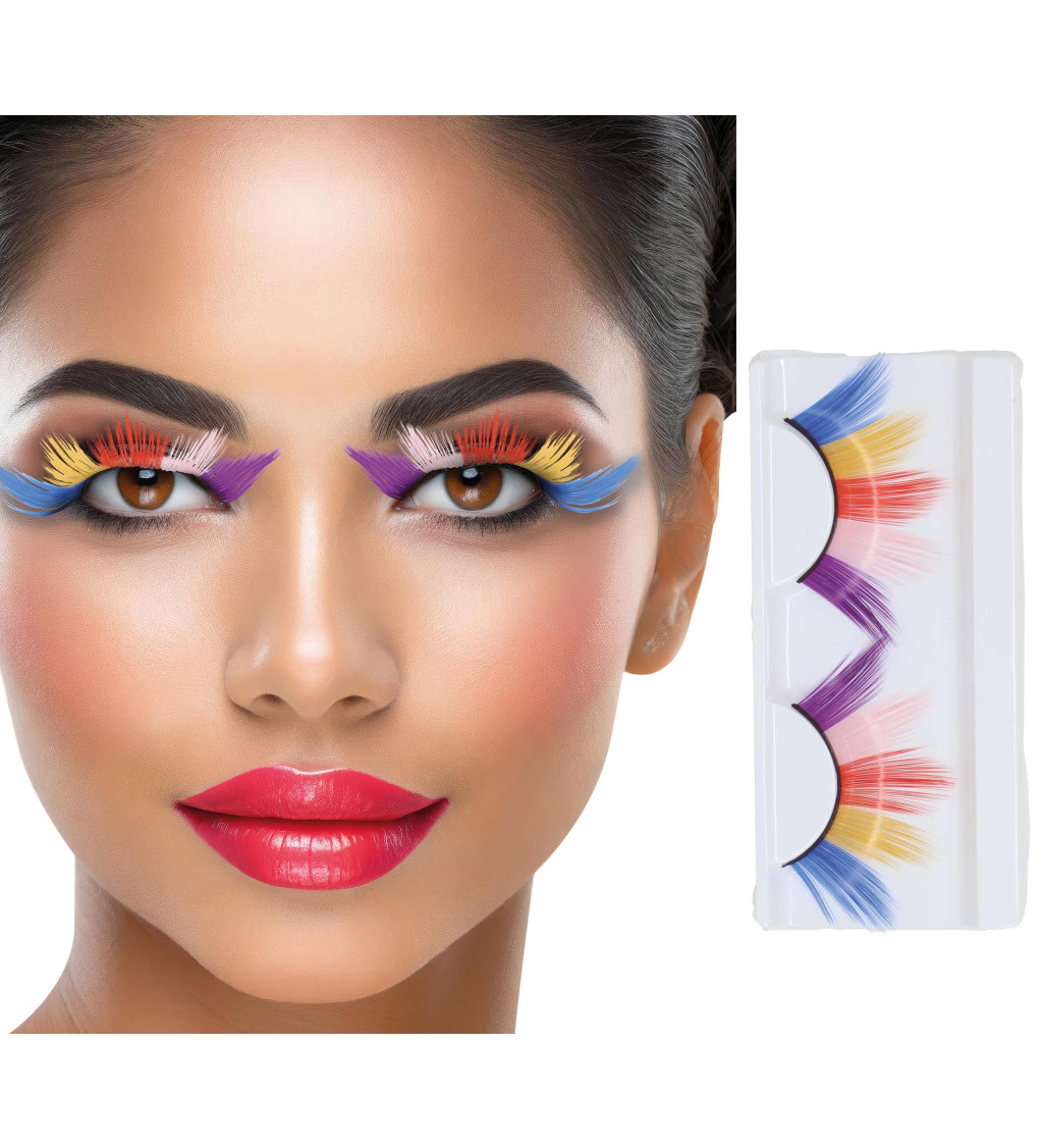 Nalepovací řasy barevné