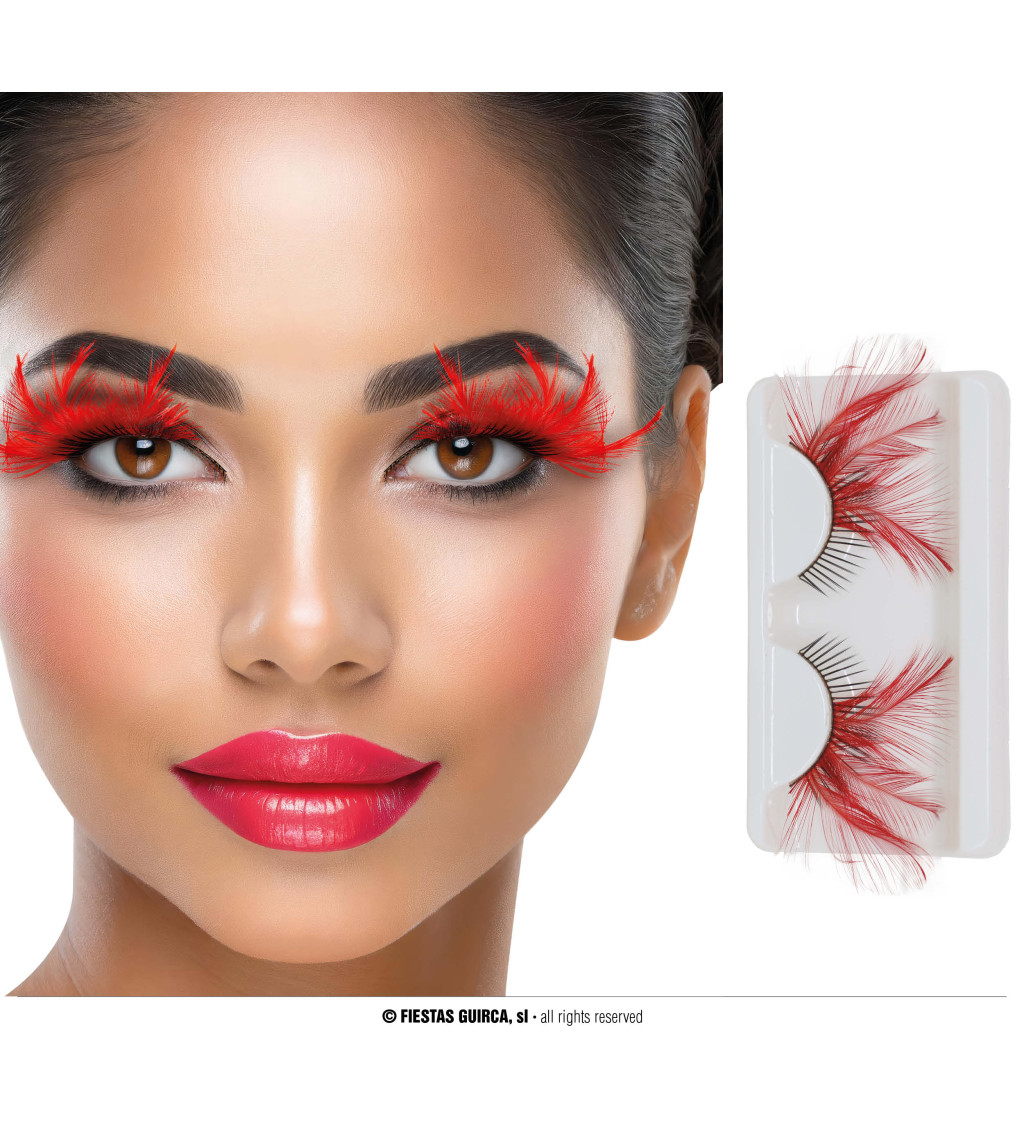 Nalepovací řasy červené