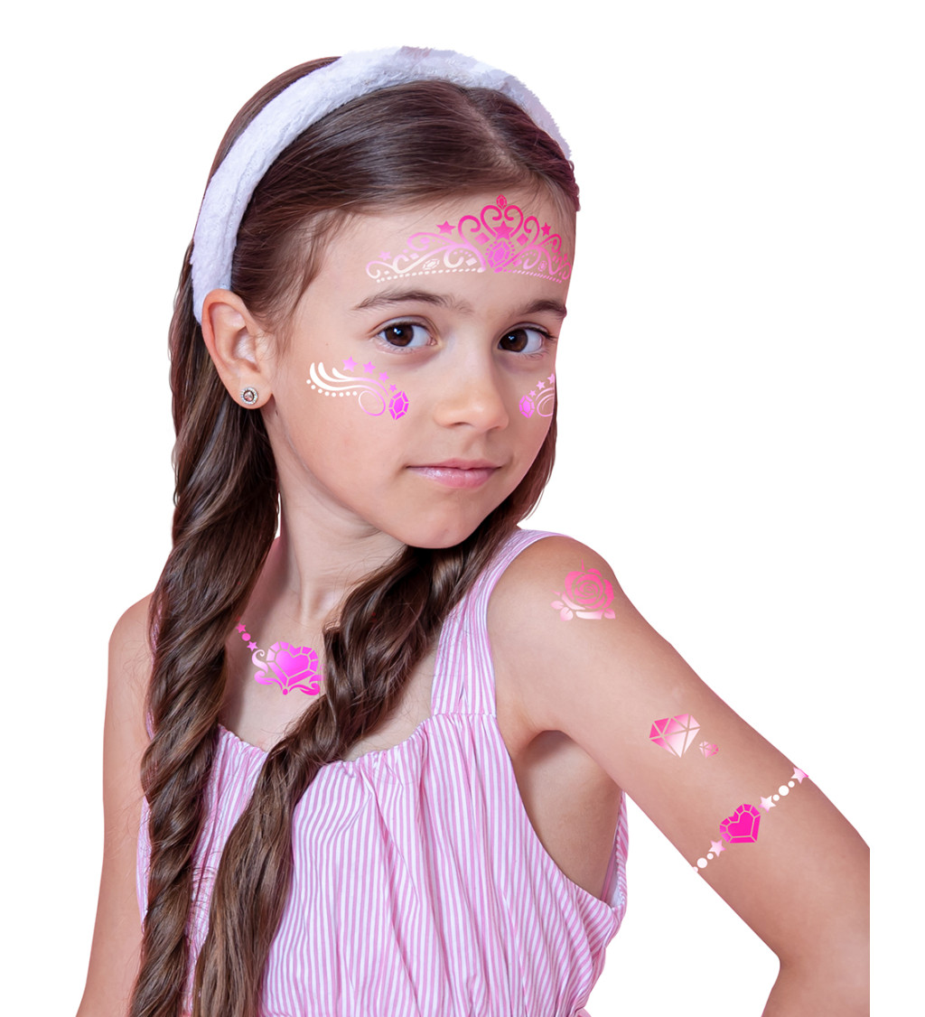 Dětská šablona na make-up princezna