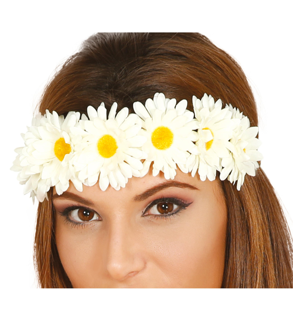 Čelenka z bílých květů