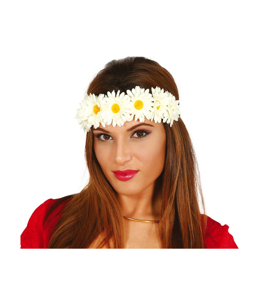 Čelenka z bílých květů