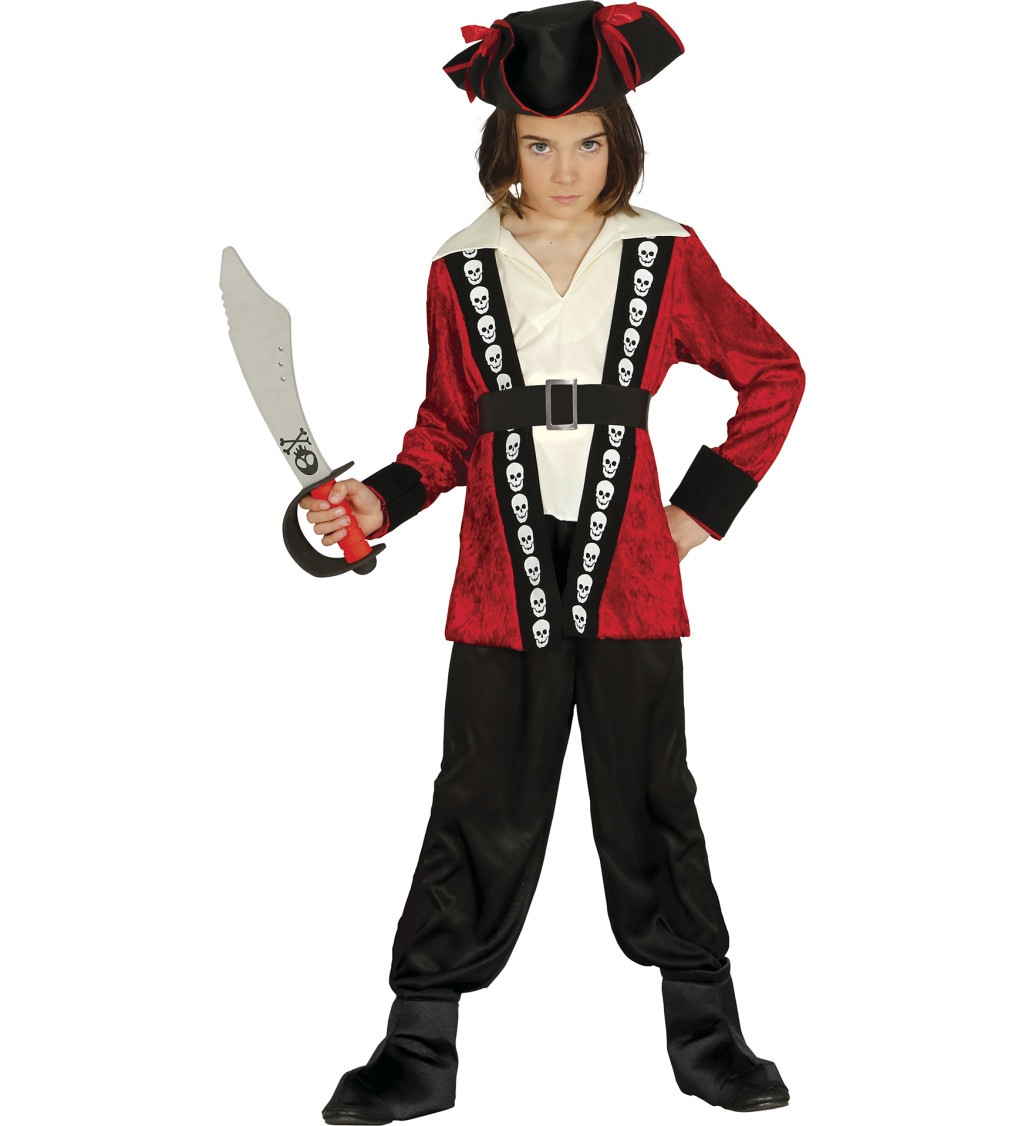 Dětský kostým Pirát s lebkami