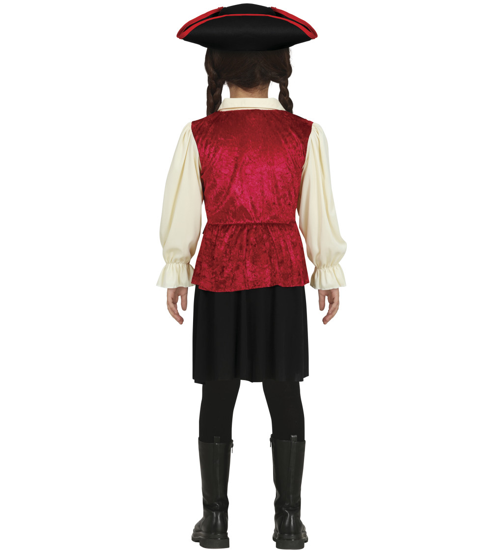 Dětský kostým Pirátka s lebkami