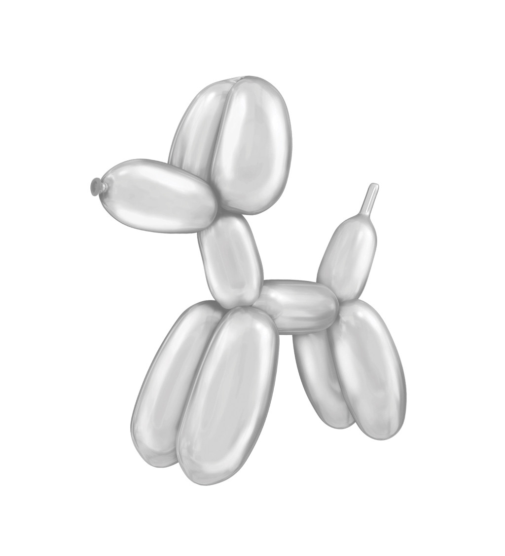 Modelovací balónky stříbrné 30 cm 30 ks