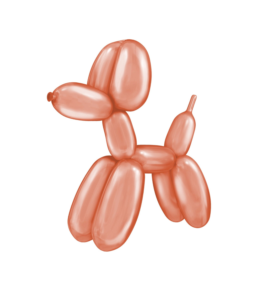 Modelovací balónky rose gold 30 cm 30 ks