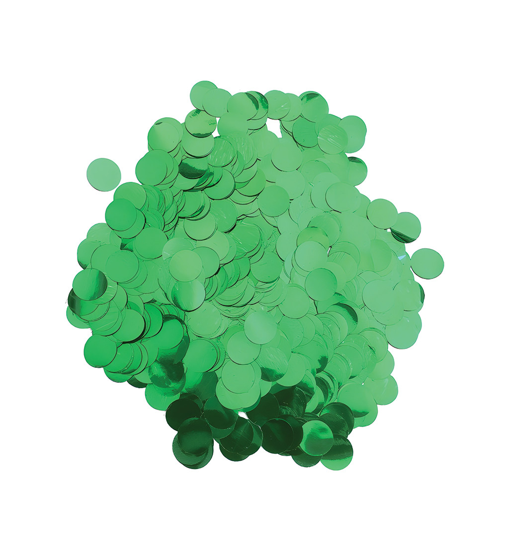 Metalické konfety zelené
