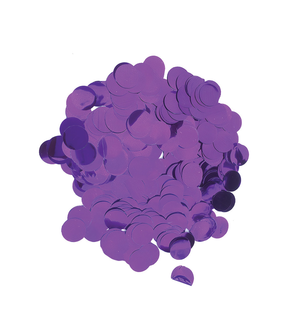 Metalické konfety fialové