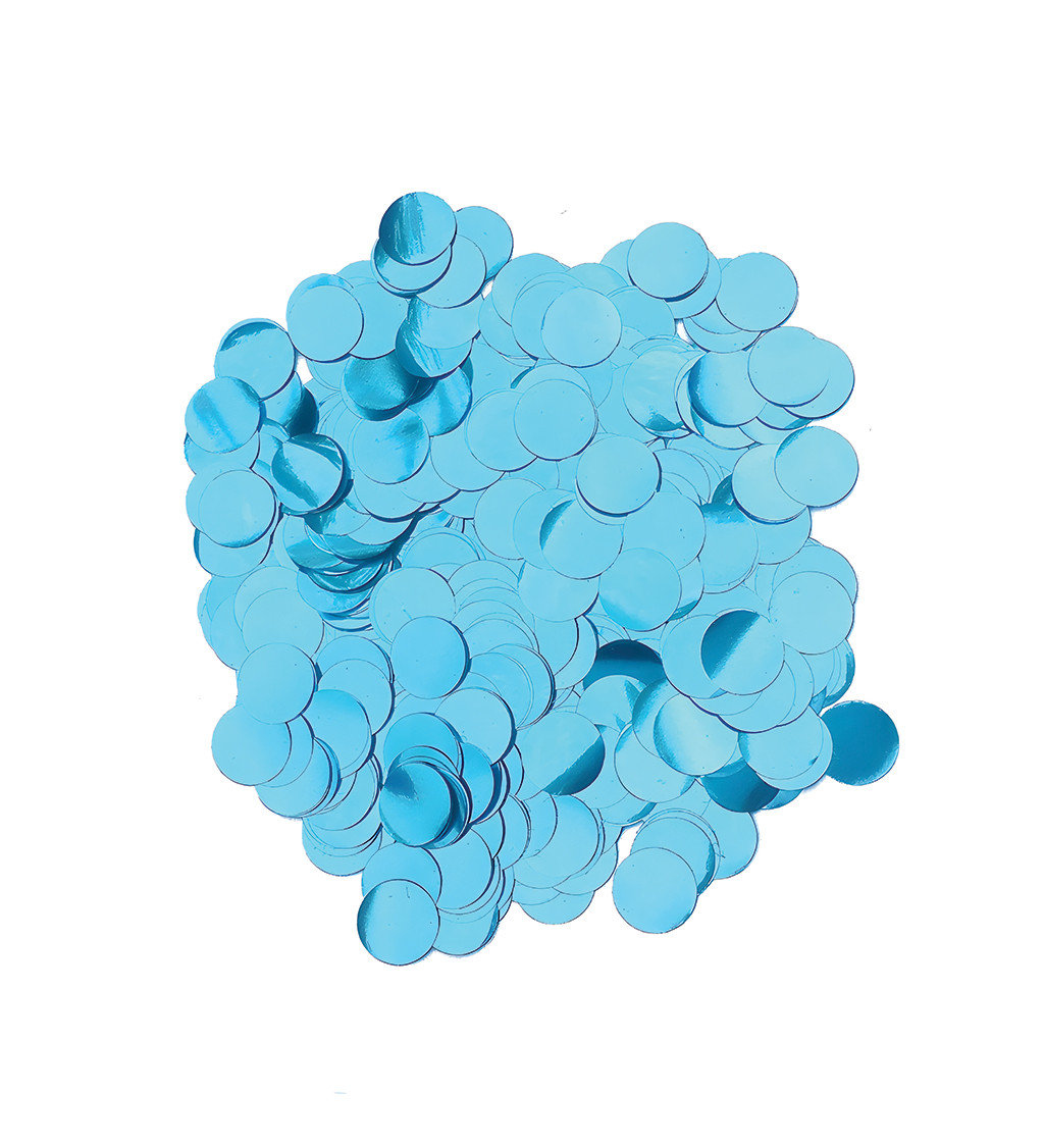 Metalické konfety světle modré