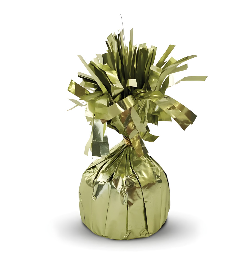 Těžítko na balonky metalicky zelené